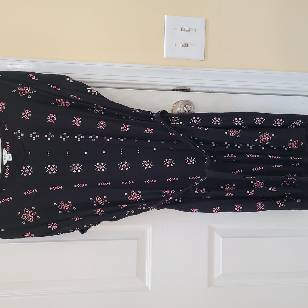 Black and Pink Patterned Dress